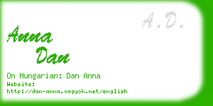 anna dan business card